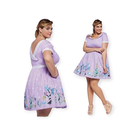 Hot Topic Retro Disney Alice in Wonderland Lavender Tea Party Dress – Size M - Picture 16 of 16